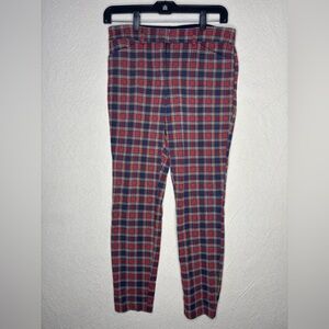 Express size 6R skinny mid rise plaid pants